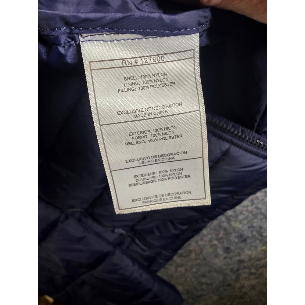 935 Reebok Men Navy Blue Hooded Puffer Jacket Quilted Full Zip Coat 2xl Rn127805 View 4